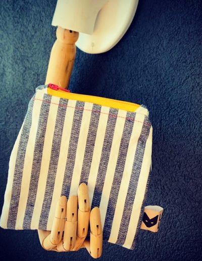 Lovelyloup trousse bleu/blanc