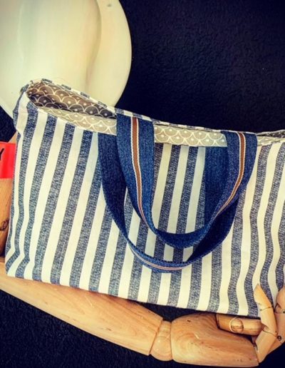 Lovelyloup sac cabas blanc/bleu