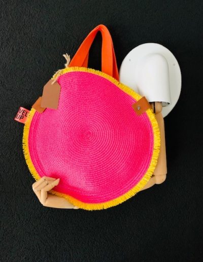 Sac rond, été, sac plage, fait main, lovelyloup, Blonay, local